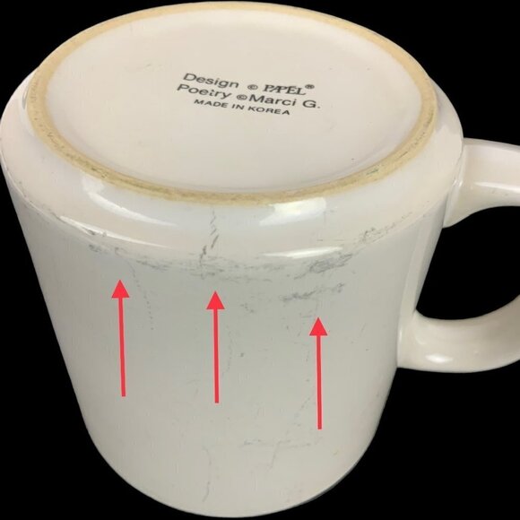 Laura Papel Poetry Name Coffee Mug Cup Ceramic 10 oz White Blue Vintage Gift - Picture 10 of 13